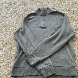 Vineyard Vines Gray Zip Up Sweater